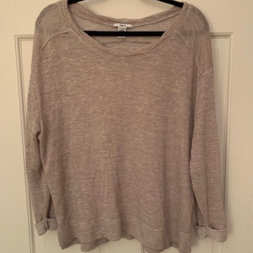 Bar III Size Large Lilac and Gold Threaded Sweater